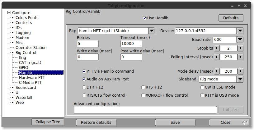 Setting Up FLDIGI - Usage Questions - Wfview